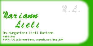 mariann lieli business card